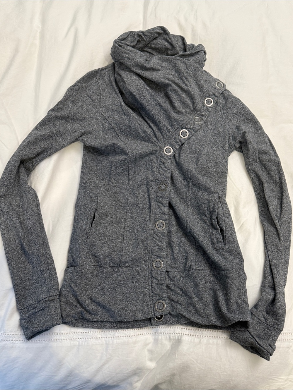 Brooklyn Industries asymmetric snap cardigan